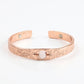 Copper Bracelet with Rose Quartz Crystal
