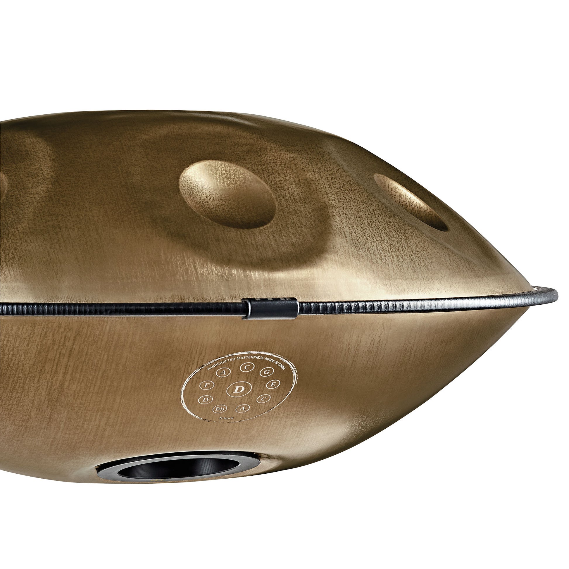 MEINL Sonic Energy Sensory Handpan Stainless Steel D Kurd 10 Notes 440 Hz - Vintage Gold detail view 8 at Luna Panther