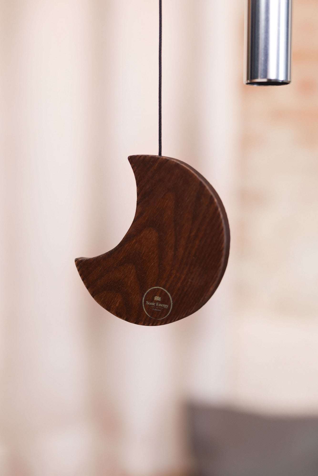 MEINL Sonic Energy Moon Meditation Chime 35"/88 cm - 432 Hz - Curved Suspension/Silver detail view 5 at Luna Panther