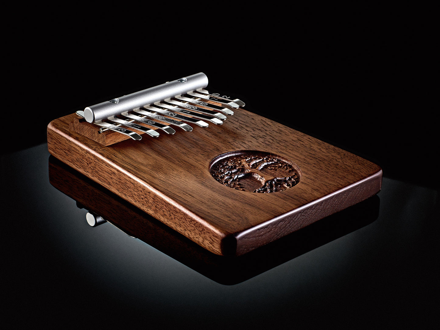 Meinl Sonic Energy Solid "Tree of Life" Kalimba - 10 notes / black walnut detail view 5 at Luna Panther