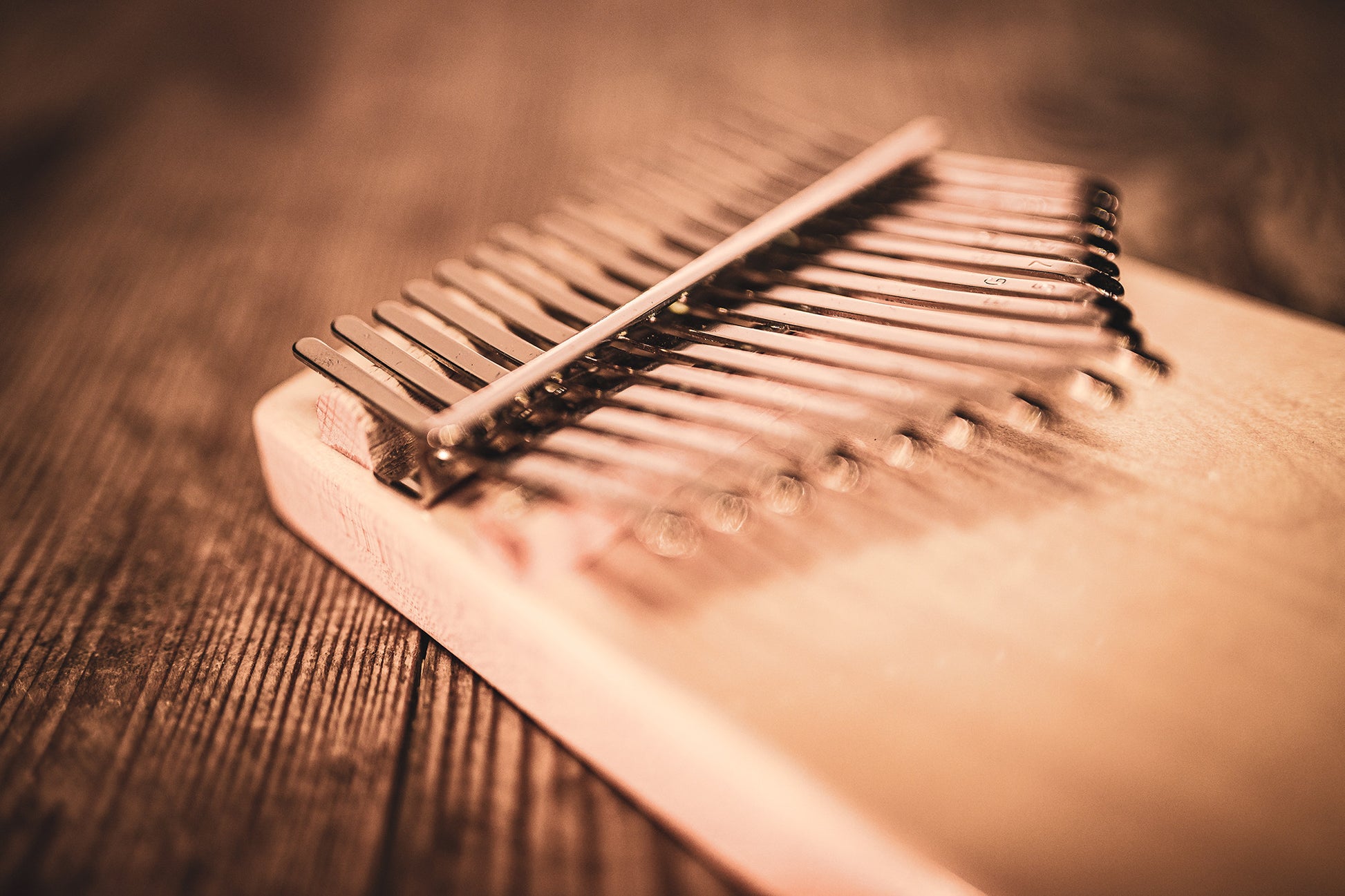 Meinl Sonic Energy Solid Kalimba - 17 notes, maple detail view 13 at Luna Panther