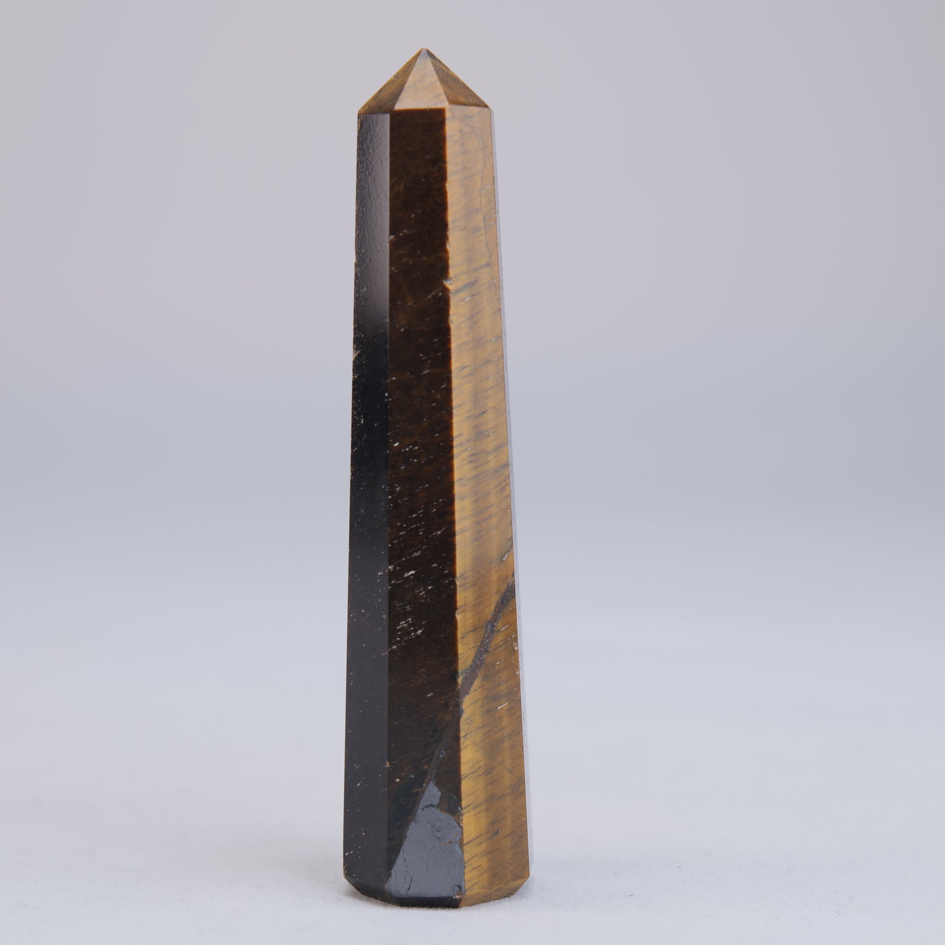 Tigers Eye Obelisk 50g natural crystal tower front