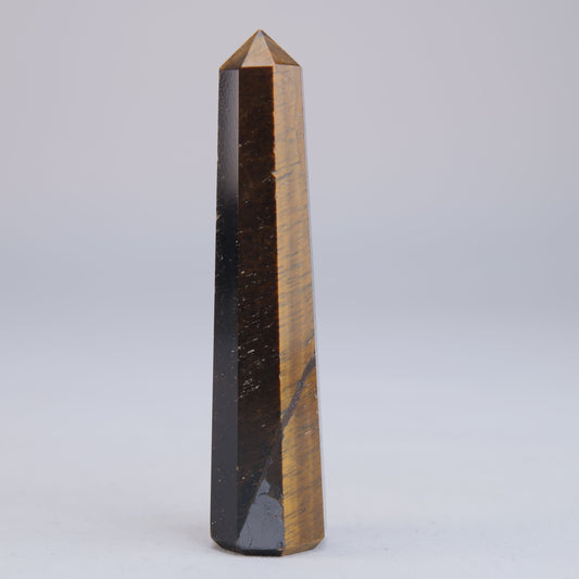 Tigers Eye Obelisk 50g natural crystal tower front