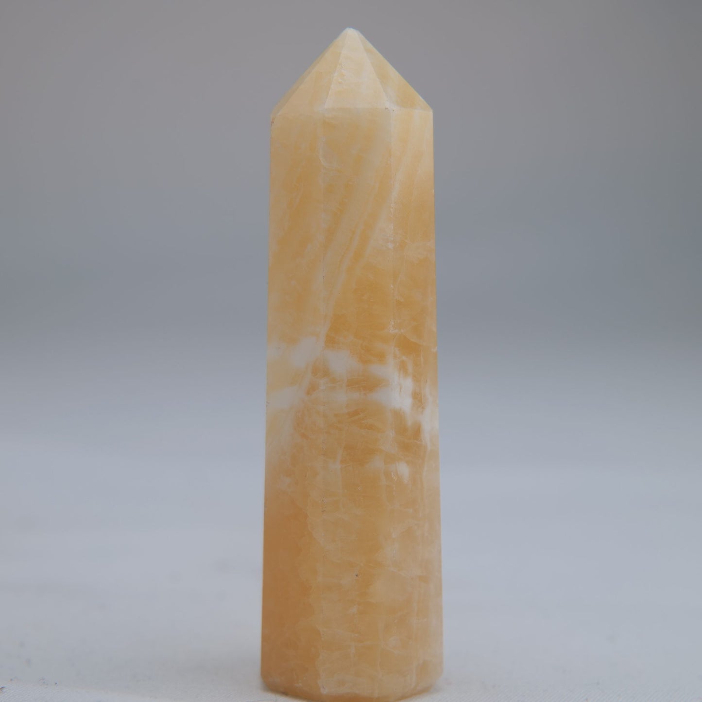 Yellow Banded Calcite Point 51g back