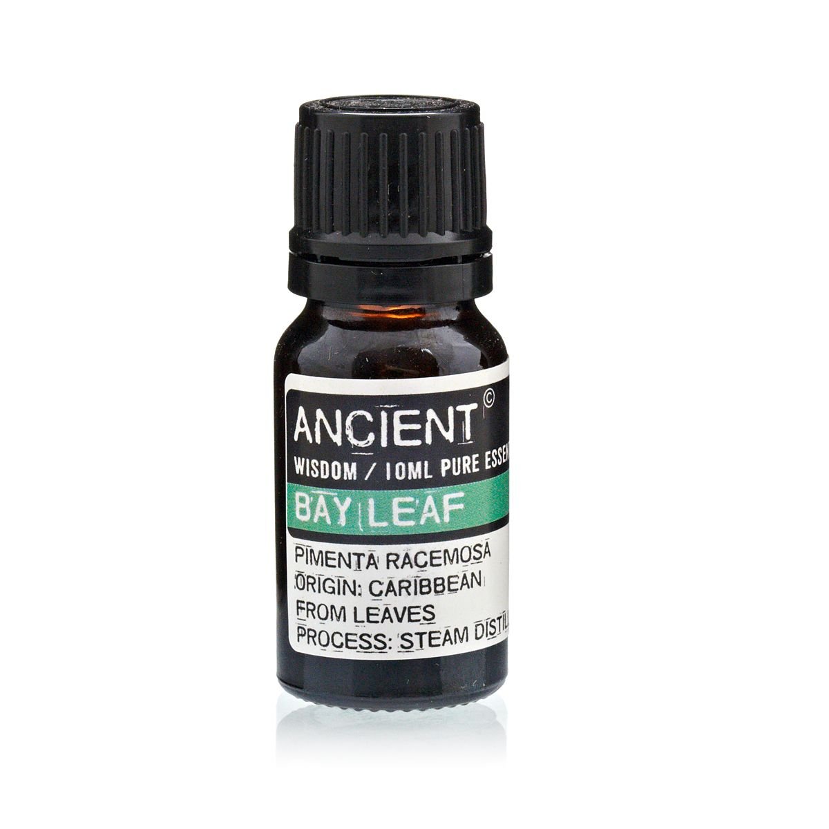 Polished 10 ml Bay Leaf Essential Oil featuring natural patterning and unique variations - Luna Panther