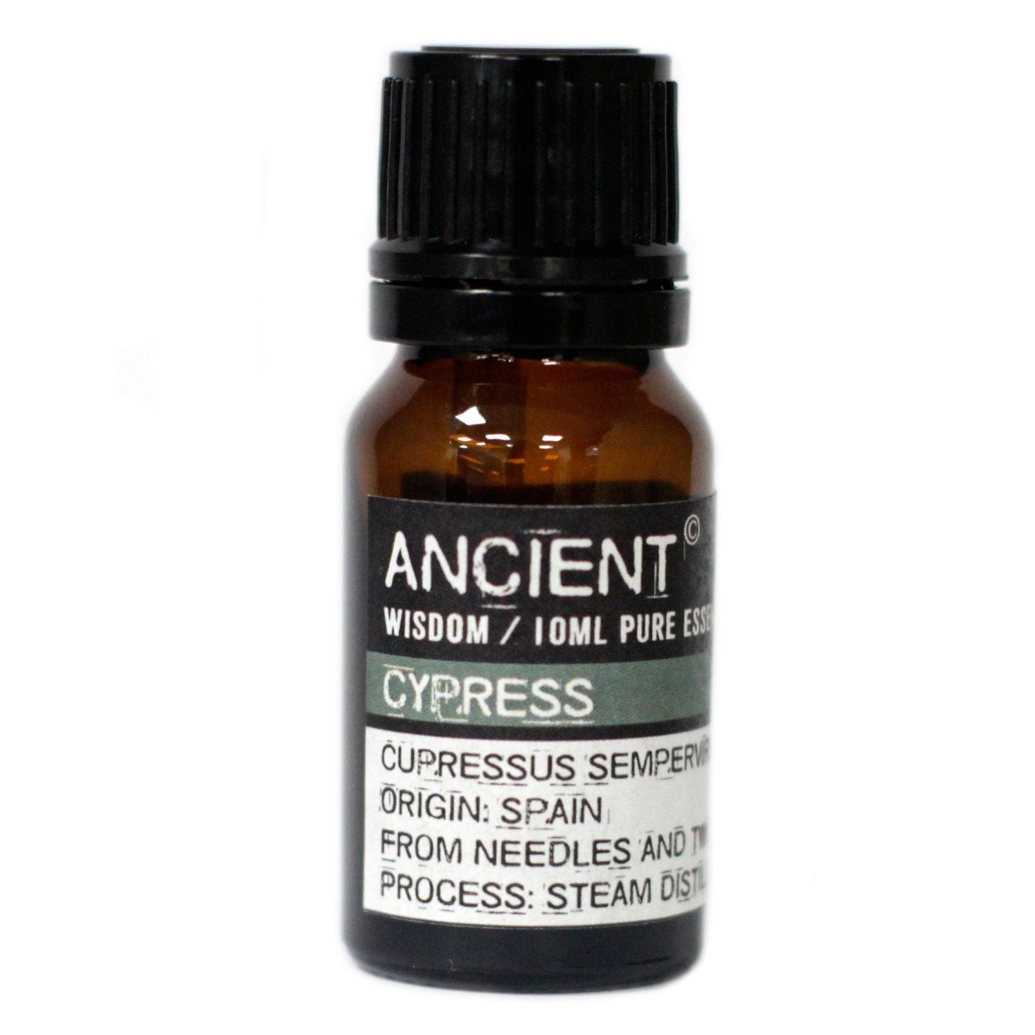 Polished 10 ml Cypress Essential Oil featuring natural patterning and unique variations - Luna Panther