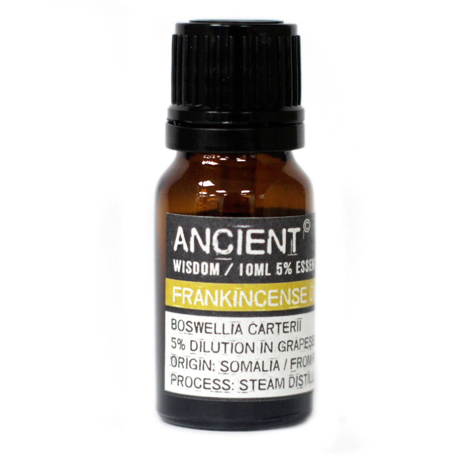 Polished 10 ml Frankincense (D) Essential Oil featuring natural patterning and unique variations - Luna Panther