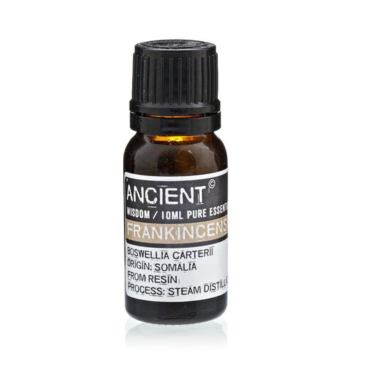 Polished 10 ml Frankincense (Pure) Essential Oil featuring natural patterning and unique variations - Luna Panther