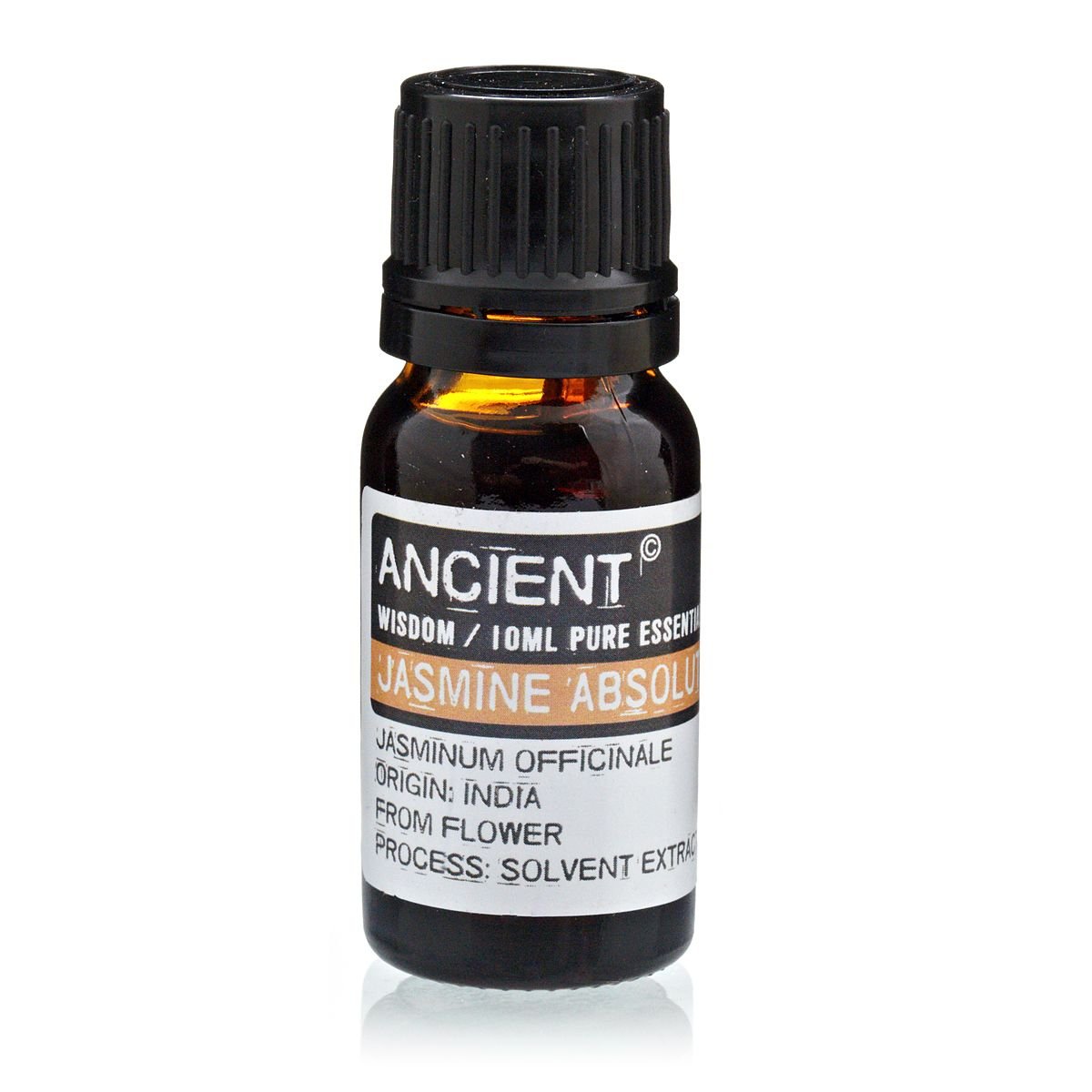 Polished 10 ml Jasmine Absolute Essential Oil featuring natural patterning and unique variations - Luna Panther