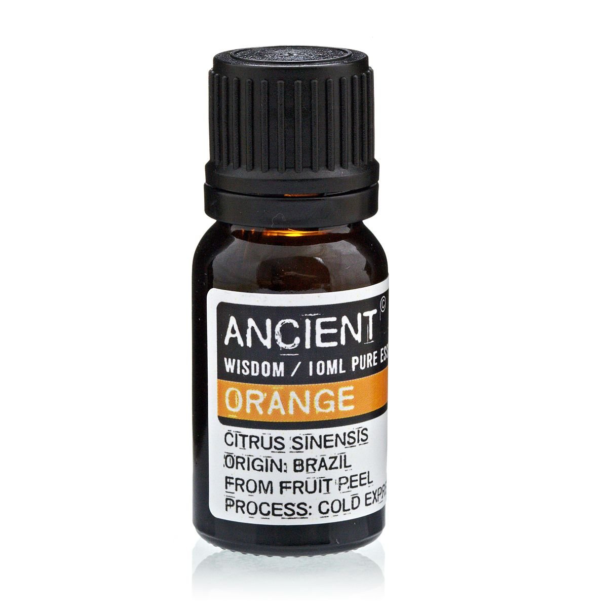 Polished 10 ml Orange Essential Oil featuring natural patterning and unique variations - Luna Panther