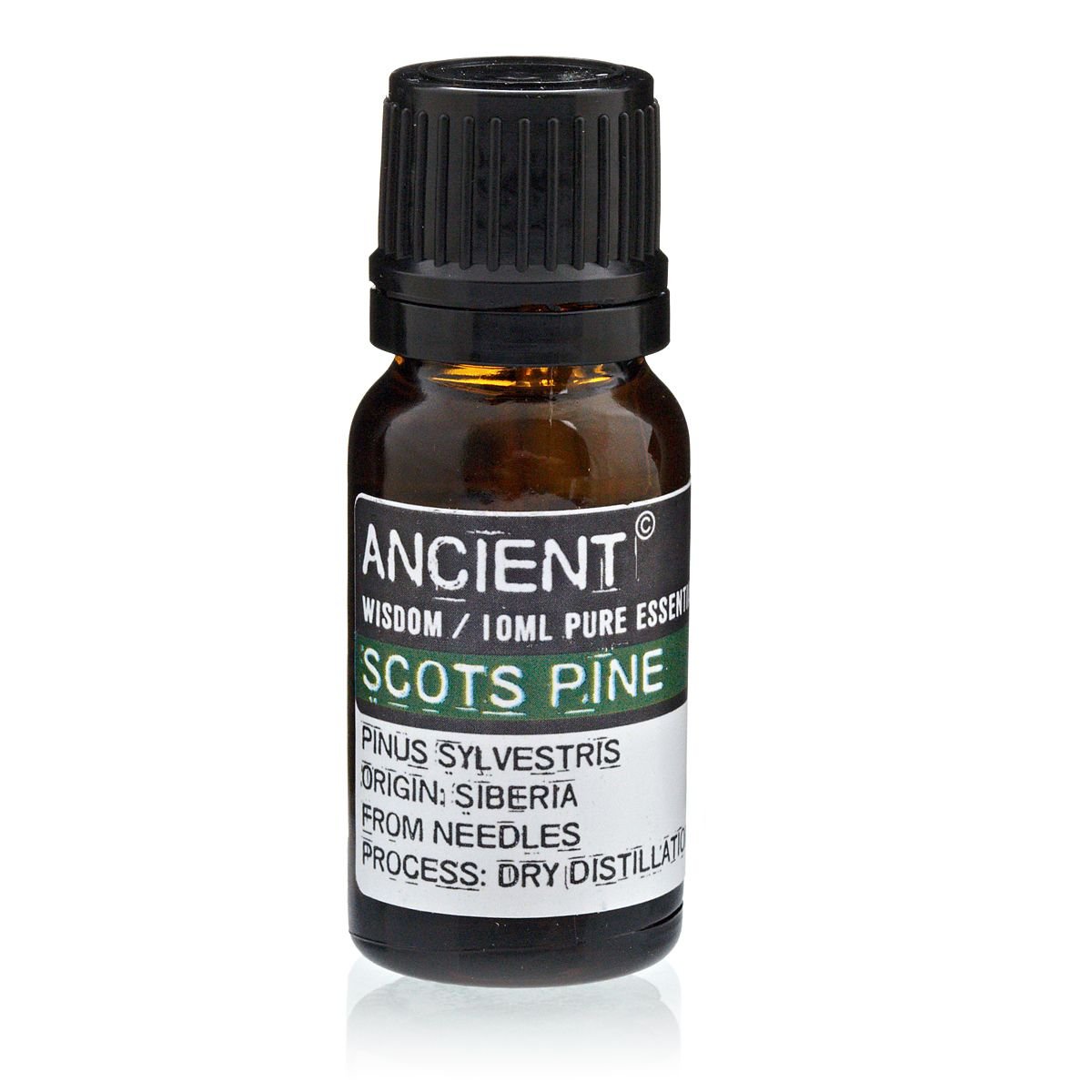 Polished 10 ml Pine Sylvestris (Scots Pine) Essential Oil featuring natural patterning and unique variations - Luna Panther