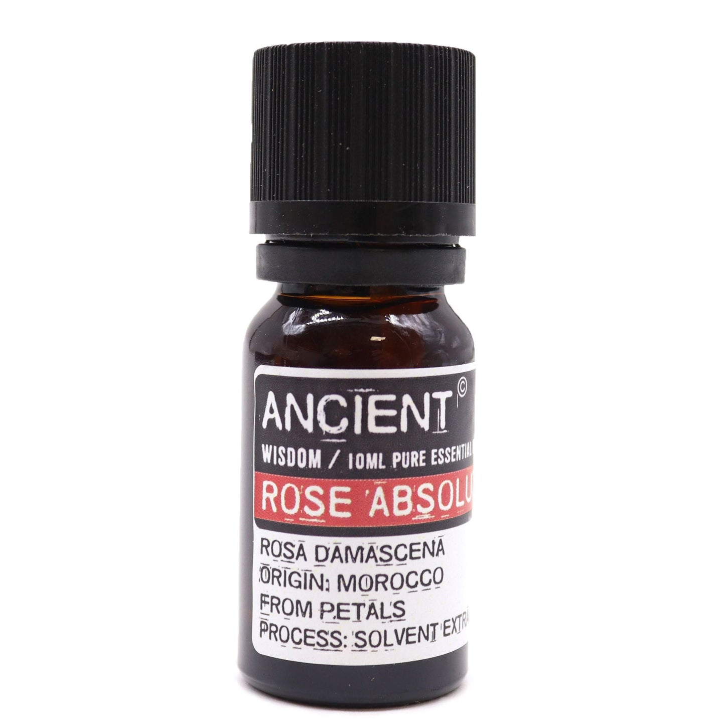 Polished 10 ml Rose Absolute Essential Oil featuring natural patterning and unique variations - Luna Panther