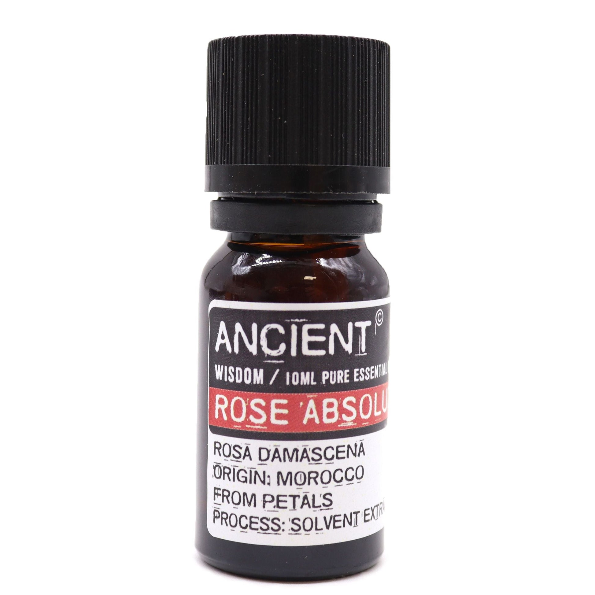 Polished 10 ml Rose Absolute Essential Oil featuring natural patterning and unique variations - Luna Panther