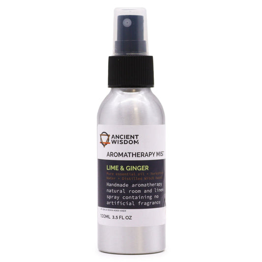100ml Essential Oil Mist - Lime & Ginger - Luna Panther