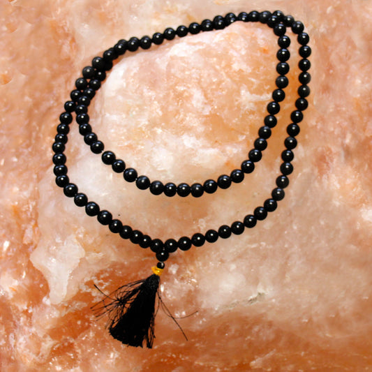 108 Bead Mala - Black Agate - Luna Panther alternate view
