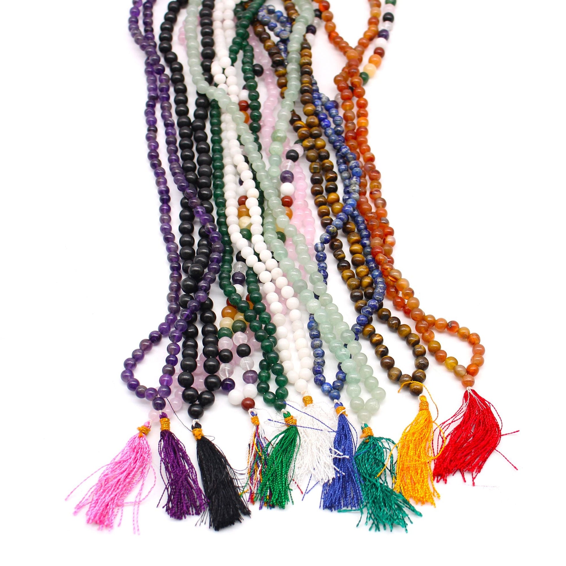 Polished 108 Bead Mala - Carnelian featuring vibrant orange tone and smooth polish - Luna Panther