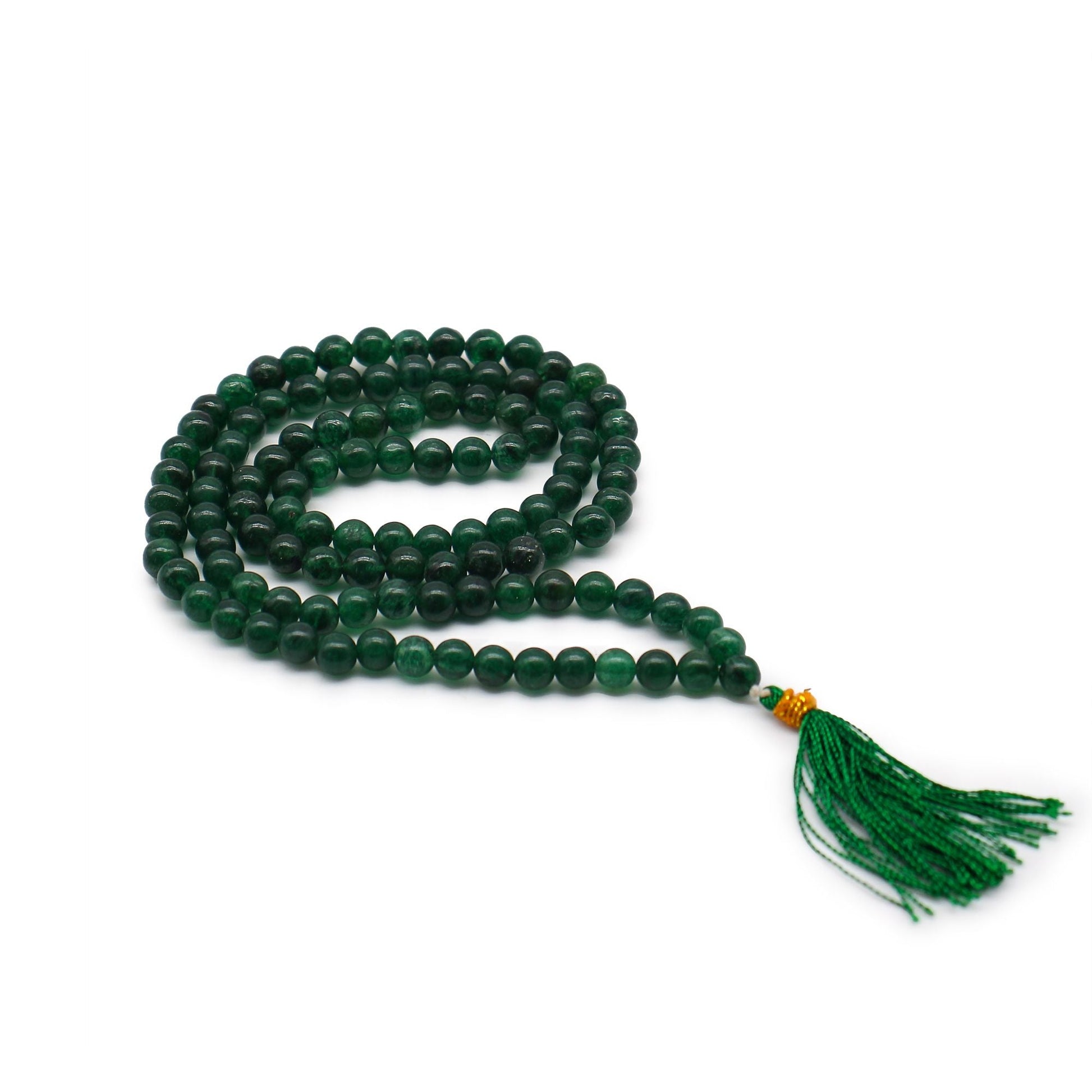 Polished 108 Bead Mala - Jade featuring serene green tone and smooth polish - Luna Panther