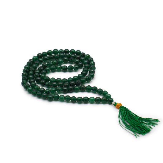 Polished 108 Bead Mala - Jade featuring serene green tone and smooth polish - Luna Panther