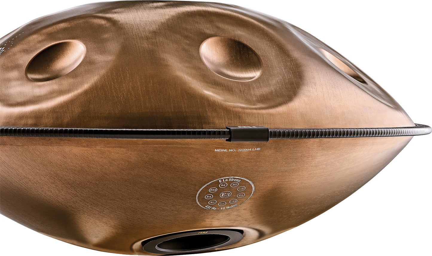 MEINL Sonic Energy Sensory Handpan, Stainless Steel, E La Sirena, 10 Notes, 432 Hz, Vintage co detail view 17 at Luna Panther