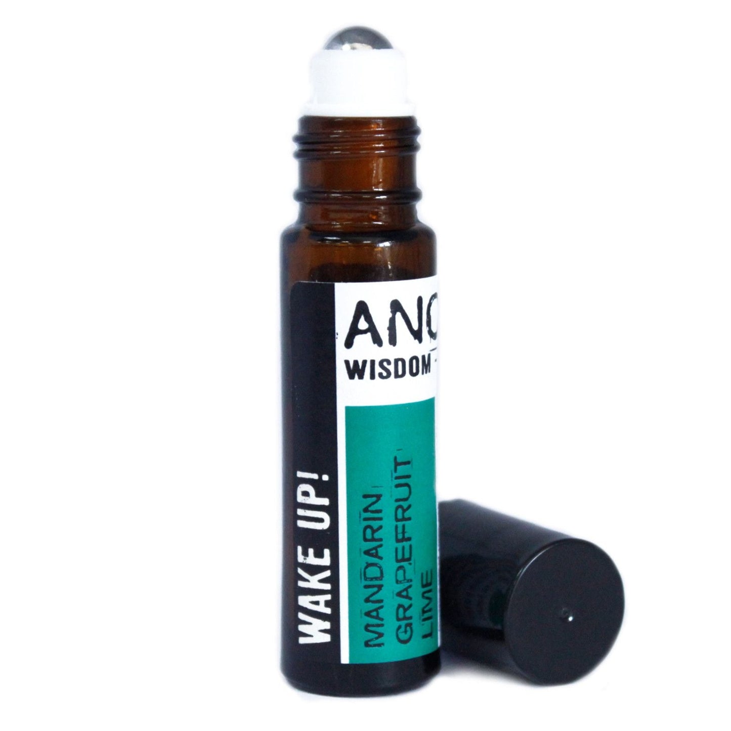 Polished 10ml Roll On Essential Oil Blend - Wake up! featuring natural patterning and unique variations - Luna Panther