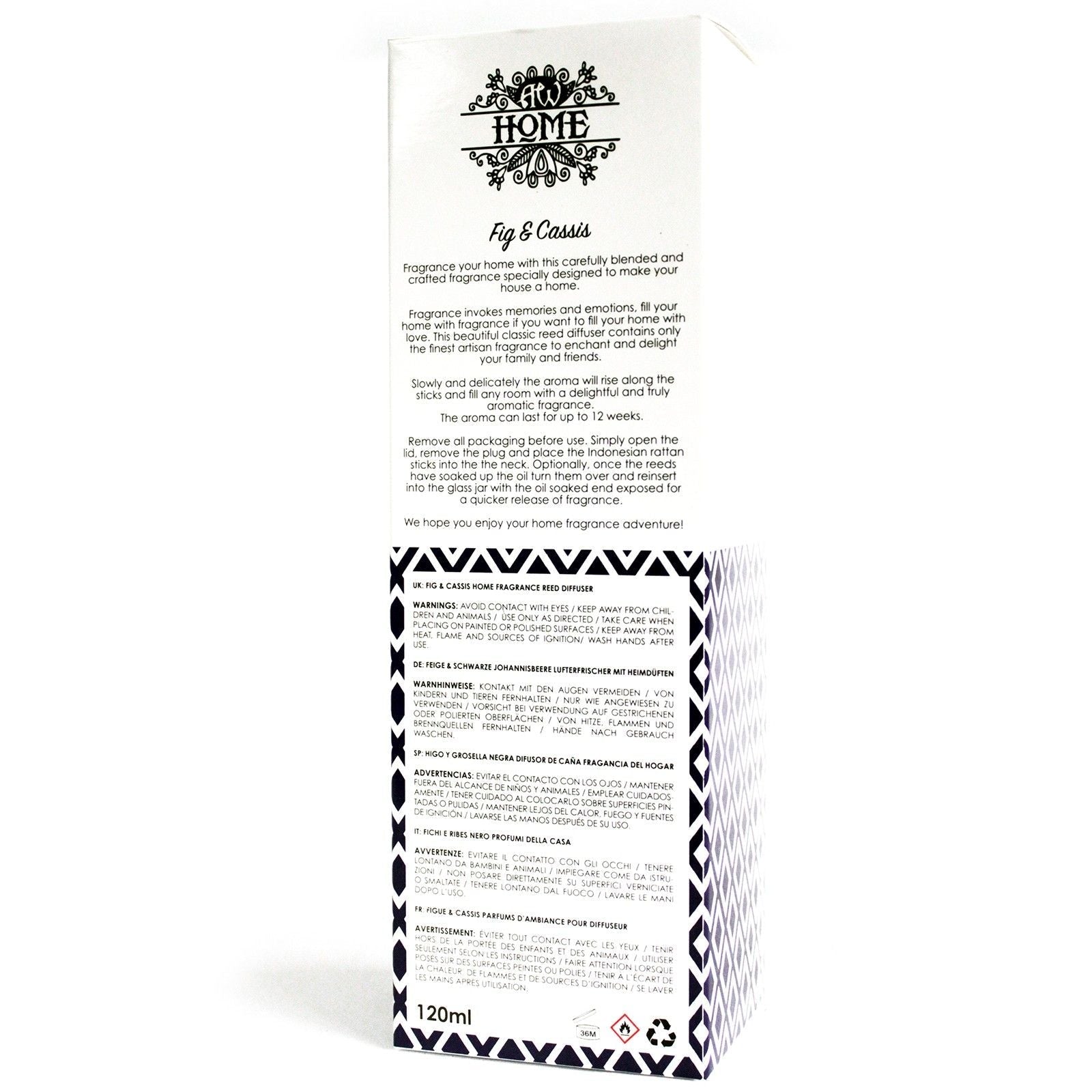 120ml Reed Diffuser - Fig & Cassis - Luna Panther