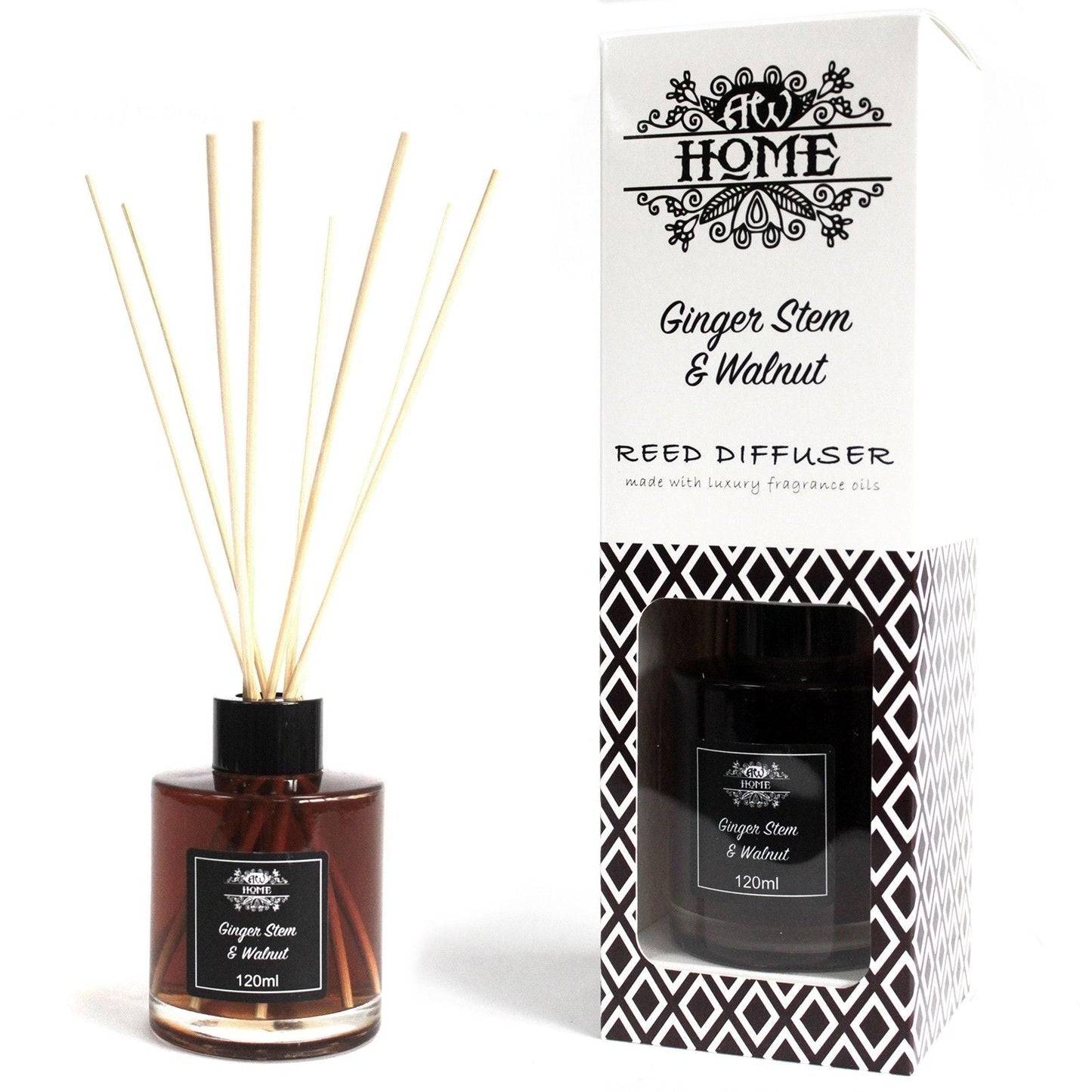120ml Reed Diffuser - Ginger Stem & Walnut - Luna Panther