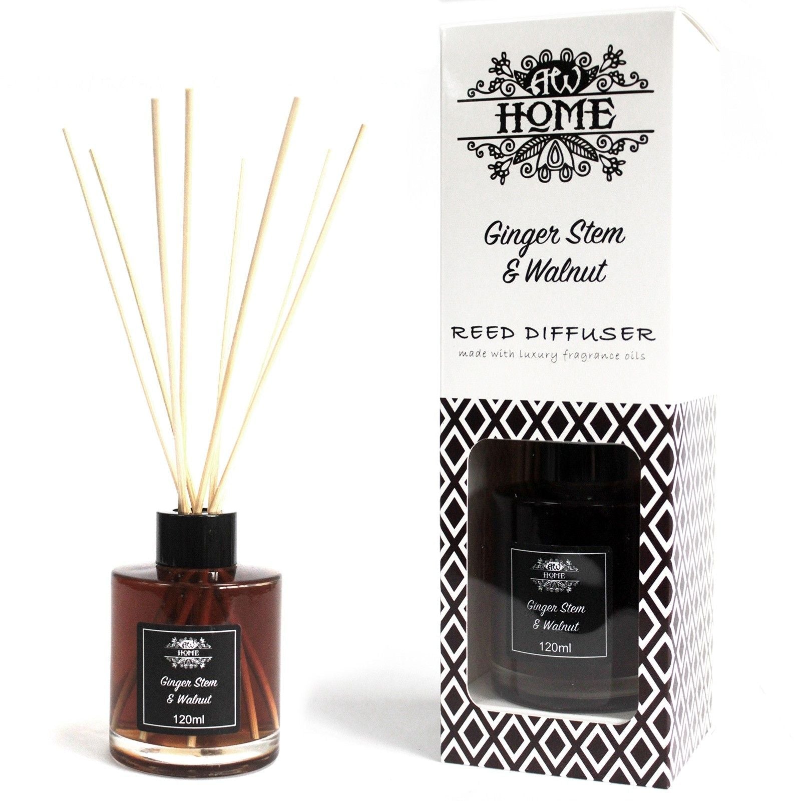 120ml Reed Diffuser - Ginger Stem & Walnut - Luna Panther