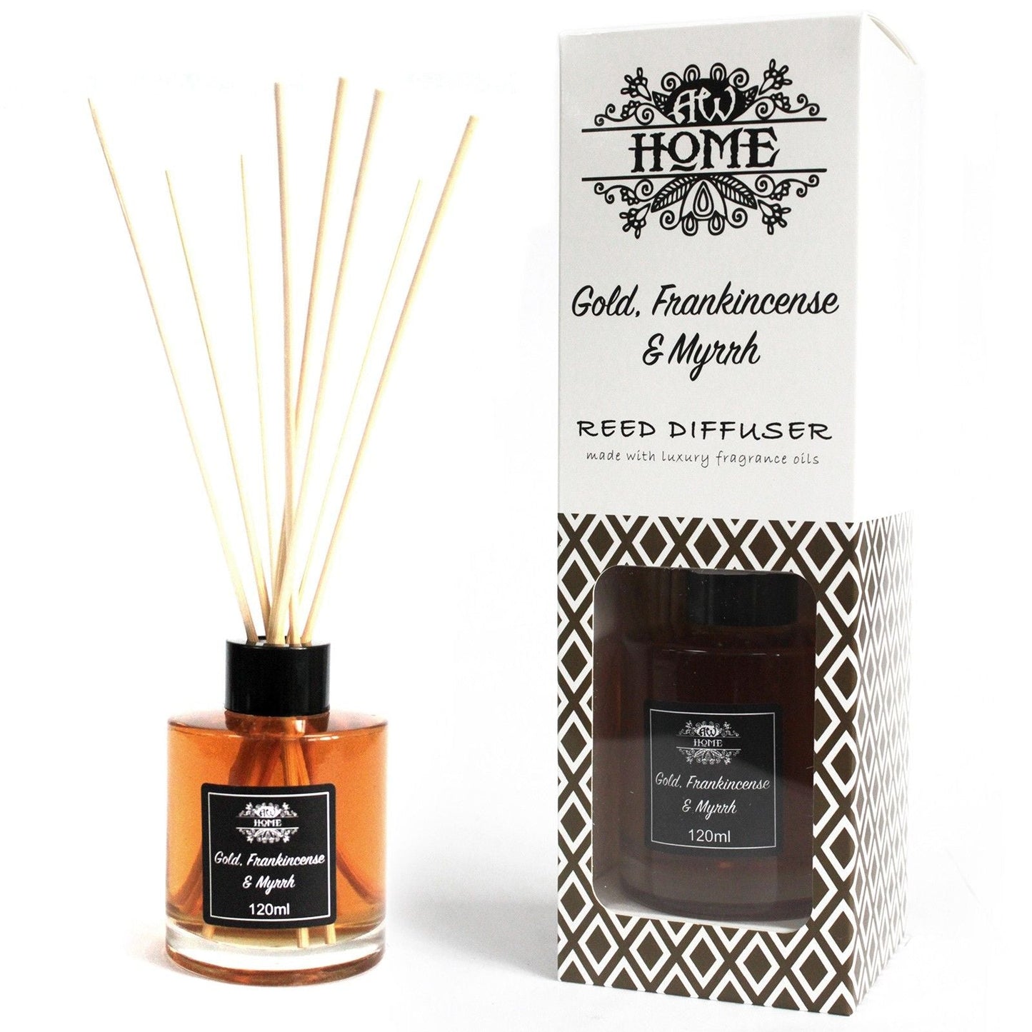120ml Reed Diffuser - Gold, Frankincense & Myrrh - Luna Panther