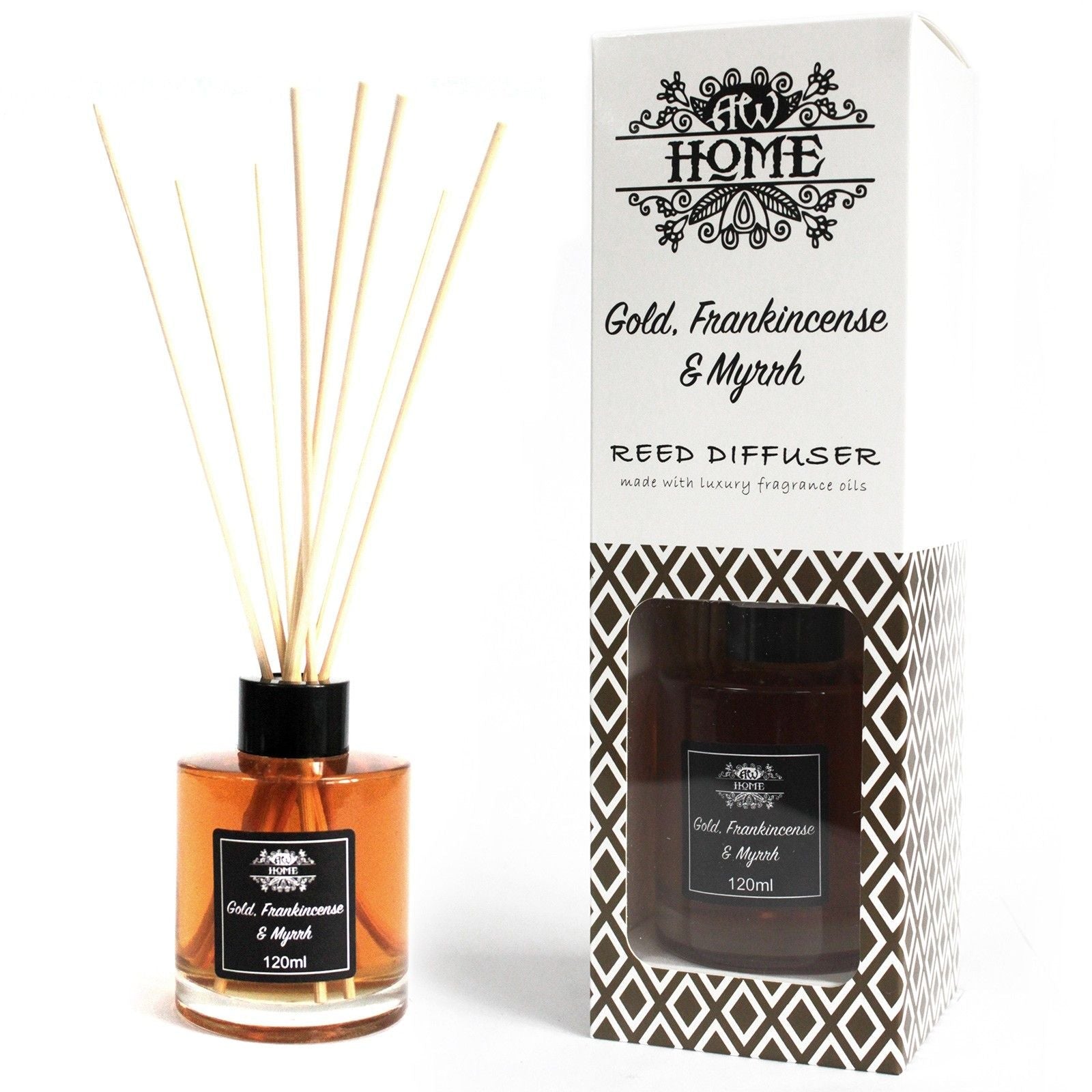 120ml Reed Diffuser - Gold, Frankincense & Myrrh - Luna Panther