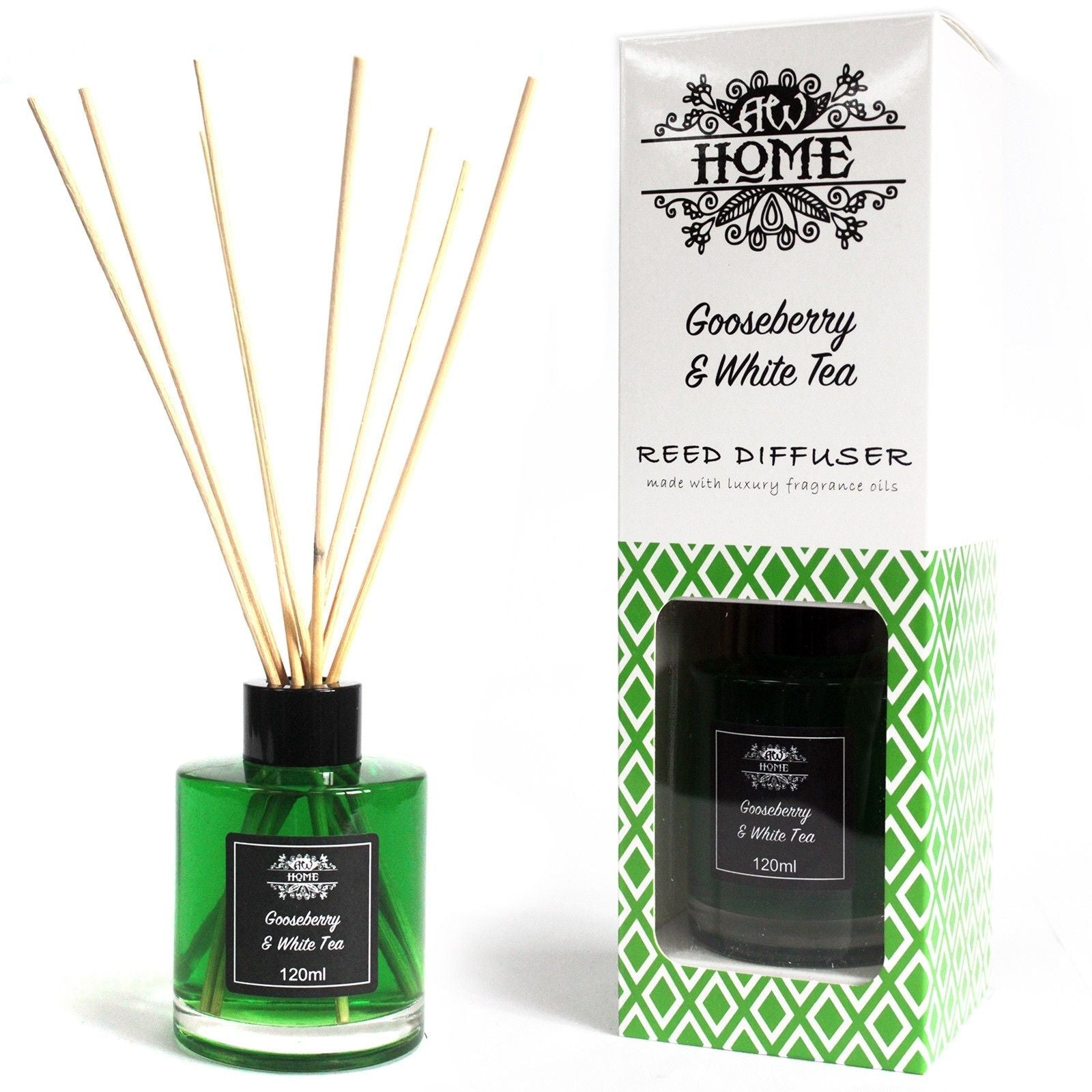 120ml Reed Diffuser - Gooseberry & White Tea - Luna Panther