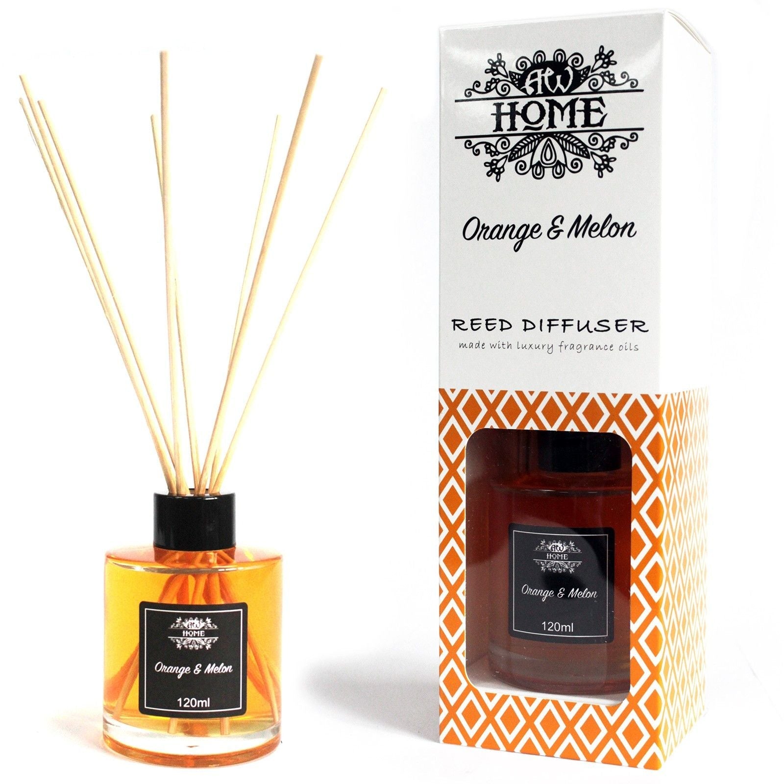 120ml Reed Diffuser - Orange & Melon - Luna Panther