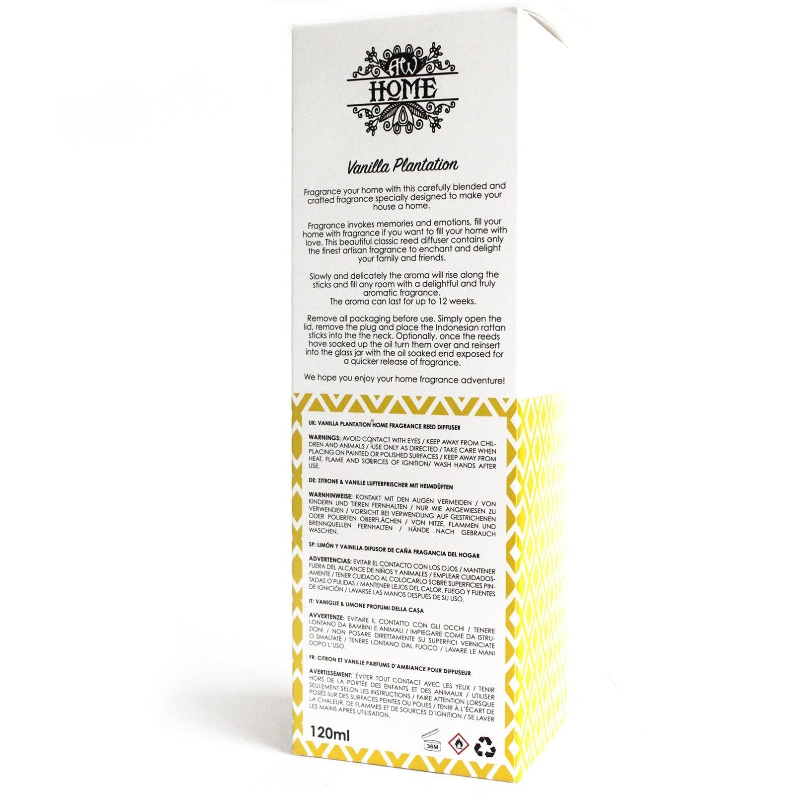 120ml Reed Diffuser - Vanilla Plantation - Luna Panther