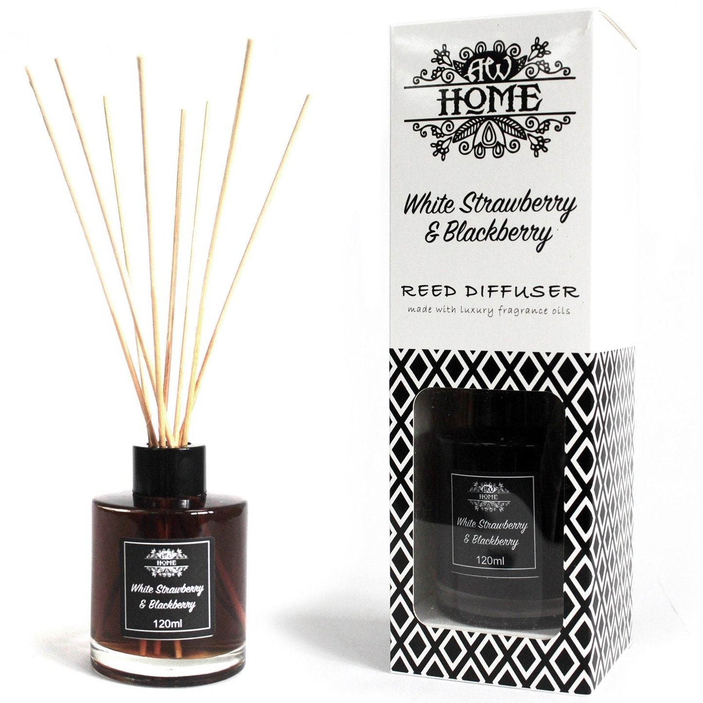 120ml Reed Diffuser - White Strawberry & Blackberry - Luna Panther
