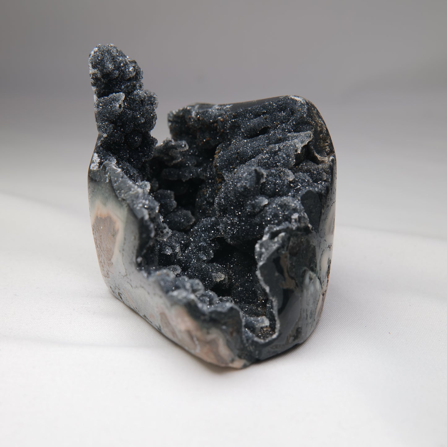 Sugar Amethyst Druzy Geode 235g, view 3