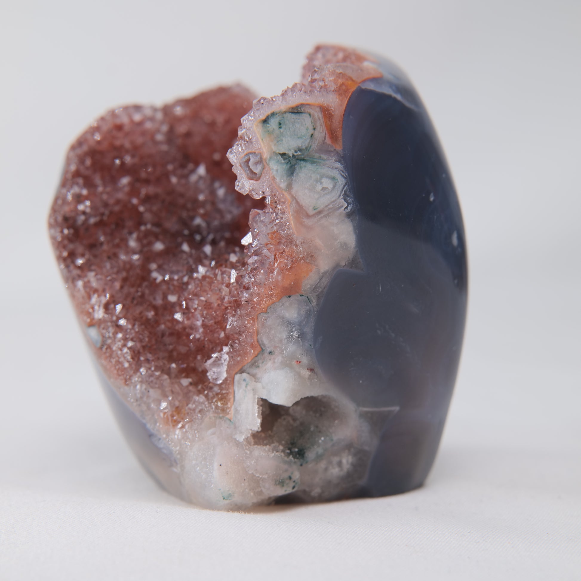 Pink Rainbow Amethyst Druzy 258g, view 4