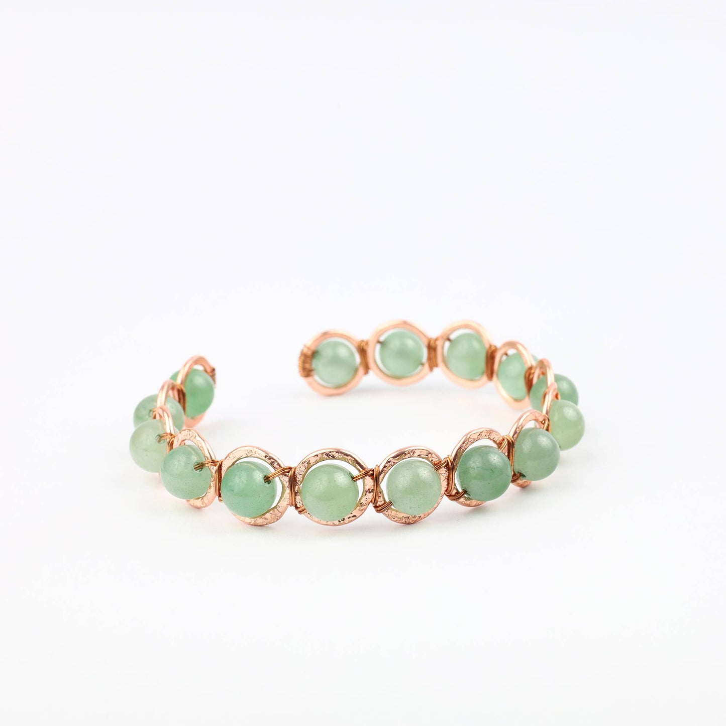Copper & Green Aventurine Crystal Bracelet