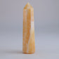 Yellow Banded Mexican Calcite 85g natural crystal tower side