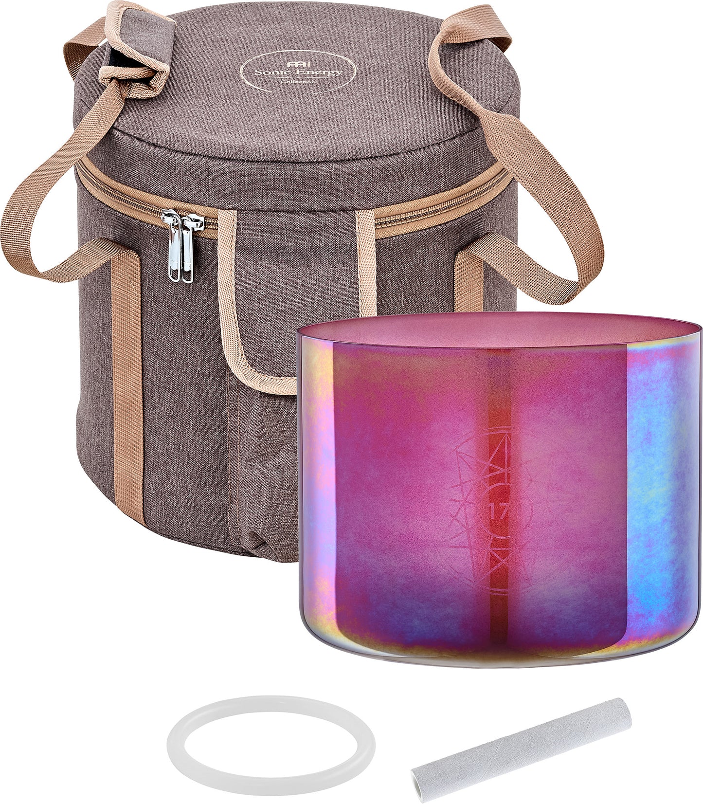 MEINL Sonic Energy 8" Essence Solfeggio Crystal Singing Bowl 174 Hz, Brandy Rose detail view 9 at Luna Panther