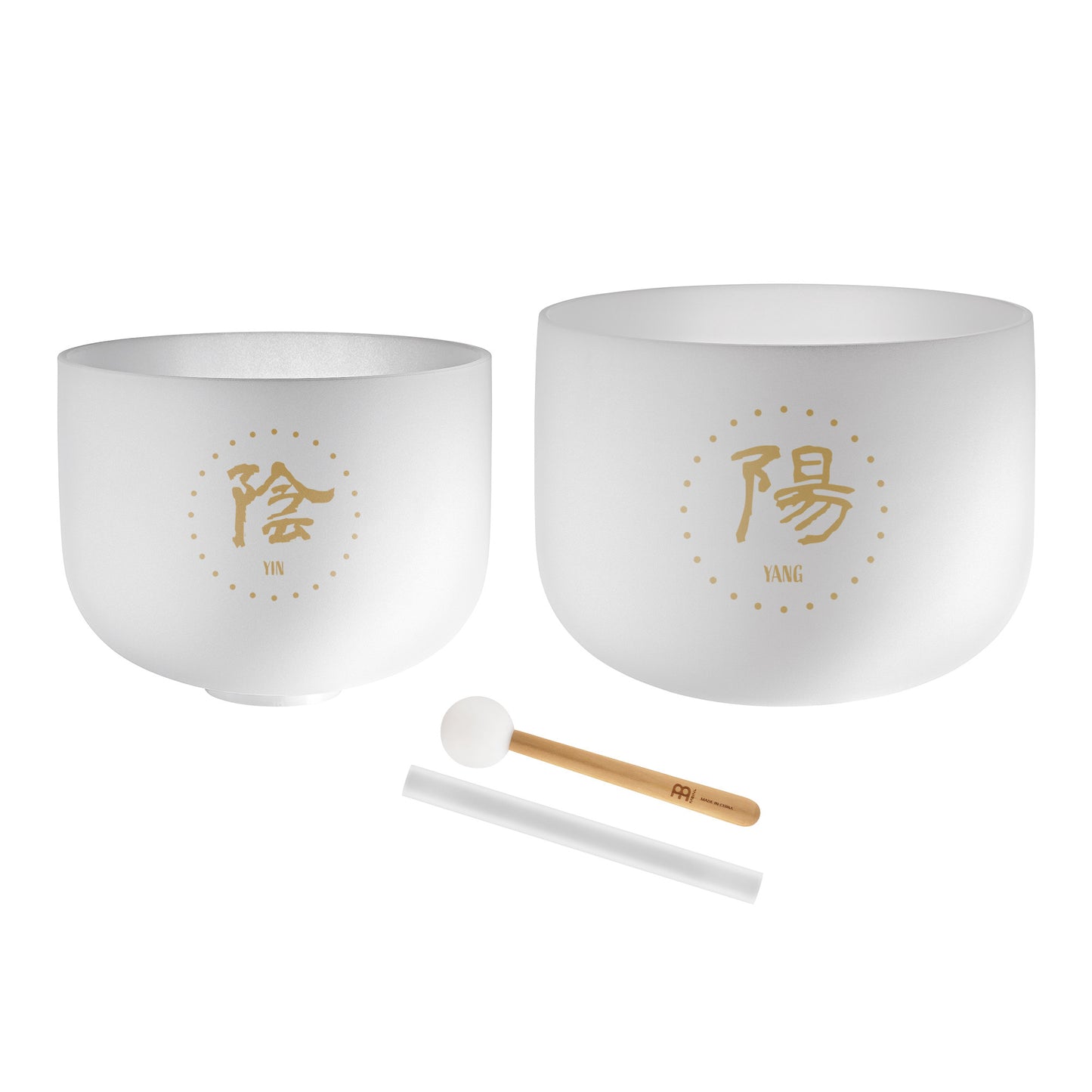MEINL Sonic Energy 2-piece TCM Crystal Singing Bowl Yin & Yang Set at Luna Panther