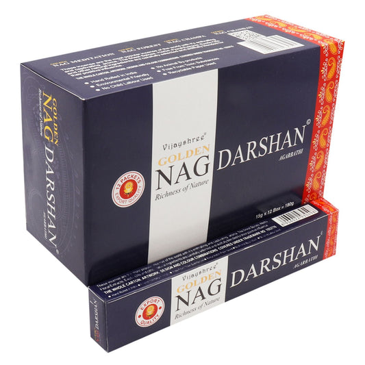 Polished 15G Golden Nag Darshan Incense featuring natural patterning and unique variations - Luna Panther alternate view