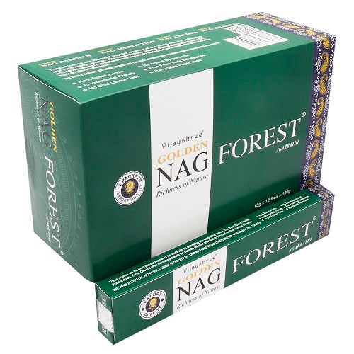 Polished 15G Golden Nag Forest Incense featuring natural patterning and unique variations - Luna Panther