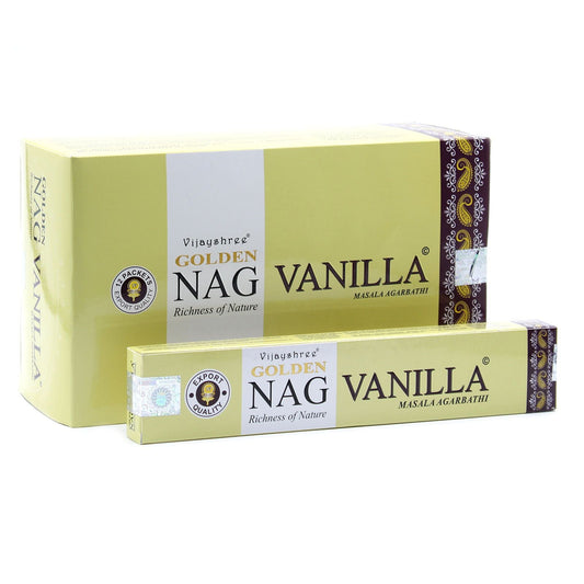Polished 15g Golden Vanilla Incense featuring natural patterning and unique variations - Luna Panther
