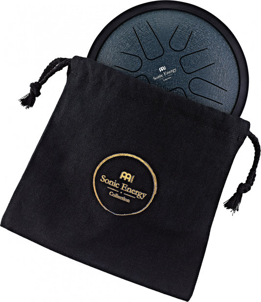 MEINL Sonic Energy Small Steel Tongue Drum 7" - G Minor/8 Notes/440 Hz - Navy Blue detail view 2 at Luna Panther alternate view