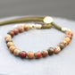 18K Gold Plated Gemstone Moss String Bracelet - Picasso Jasper - Luna Panther