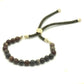 18K Gold Plated Gemstone Moss String Bracelet - Picasso Jasper - Luna Panther