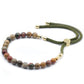 18K Gold Plated Gemstone Moss String Bracelet - Picasso Jasper - Luna Panther