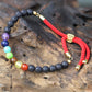 18K Gold Plated Gemstone Royal String Bracelet - Lava Stone Chakra - Luna Panther
