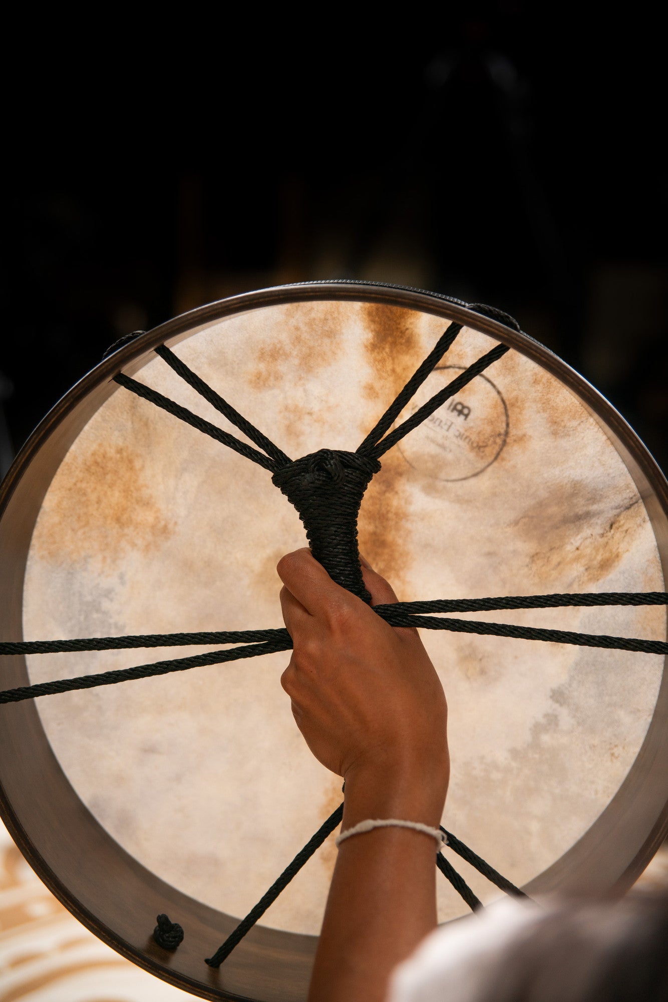 MEINL Sonic Energy Ritual Drum 14" - Goat Head detail view 5 at Luna Panther