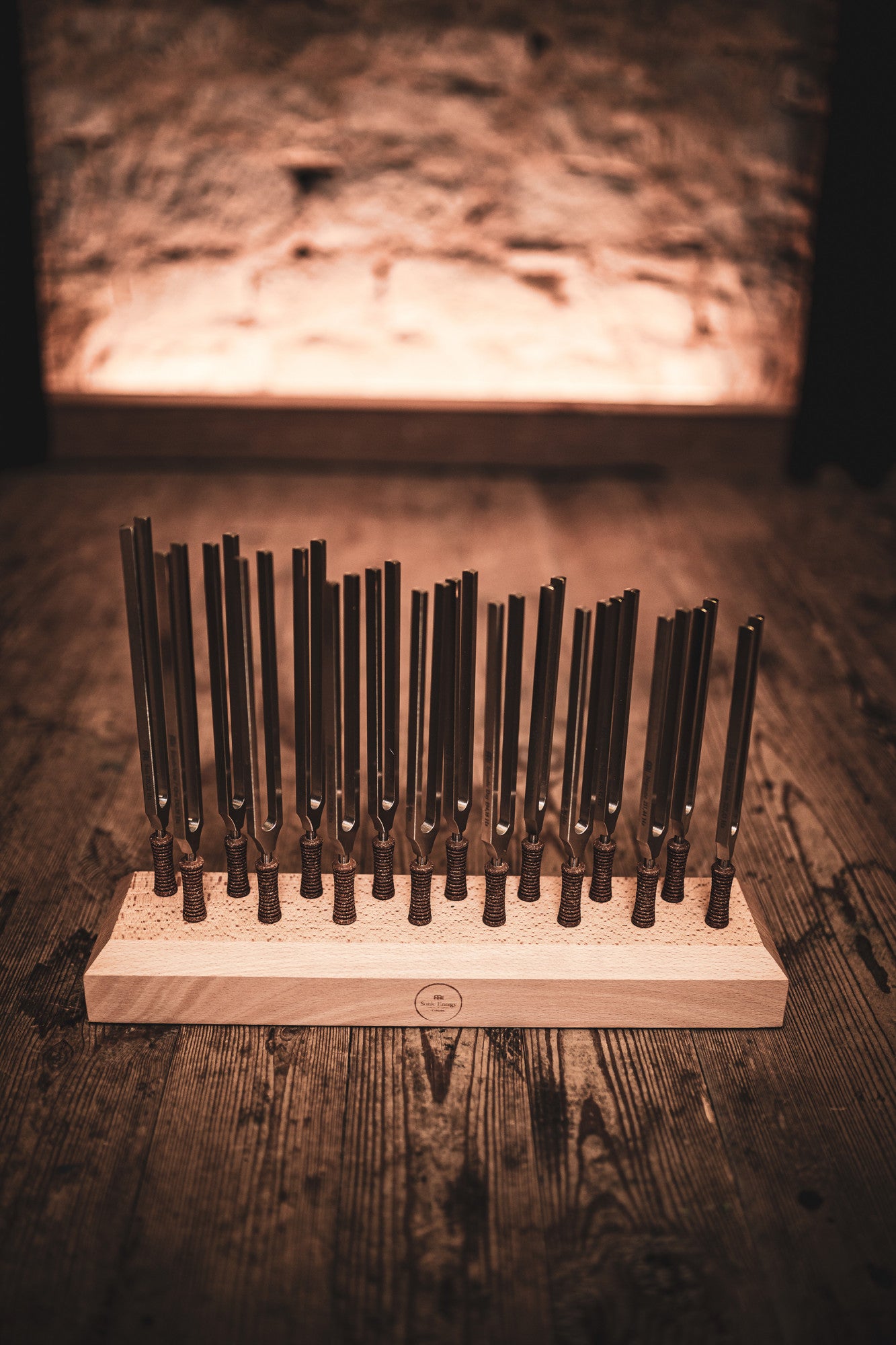 MEINL Sonic Energy Planetary Tuned Therapy Tuning Fork Set - 16 pcs. detail view 3 at Luna Panther