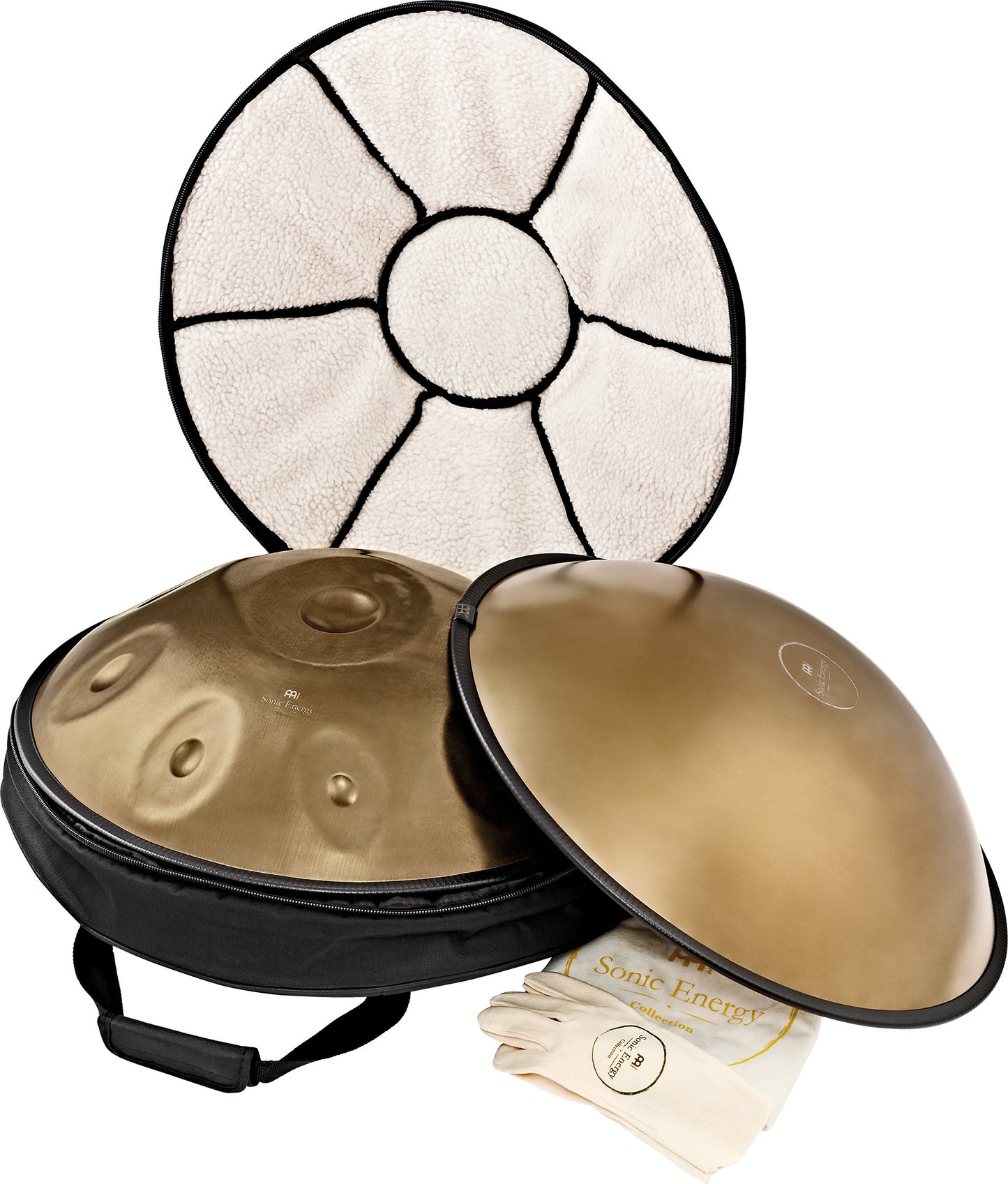 MEINL Sonic Energy Sensory Handpan Stainless Steel D Kurd 9 Notes 440 Hz - Vintage Gold detail view 17 at Luna Panther